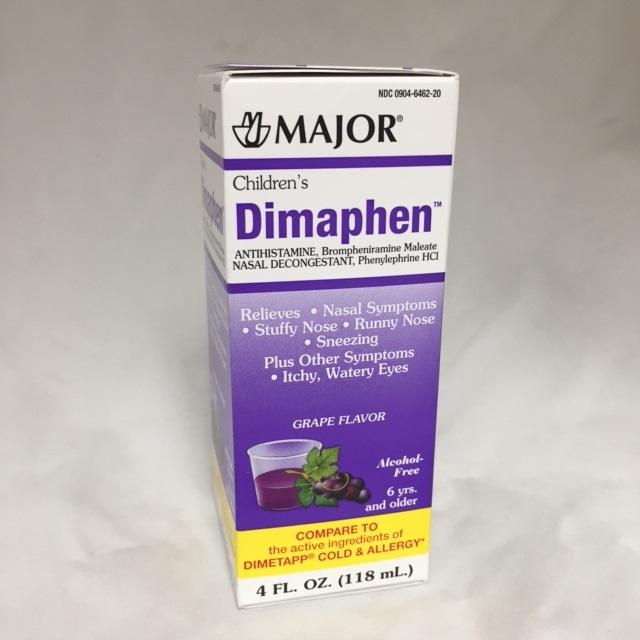 Major Children's Dimaphen Elixir, Grape, 4oz 309046462200A161