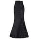 thumbnail image 2 of Skirt Clearance Women Punk Style Retro Mermaid Skirt Vintage Long Ruffle Slim Fit Fishtail Skirt, 2 of 5