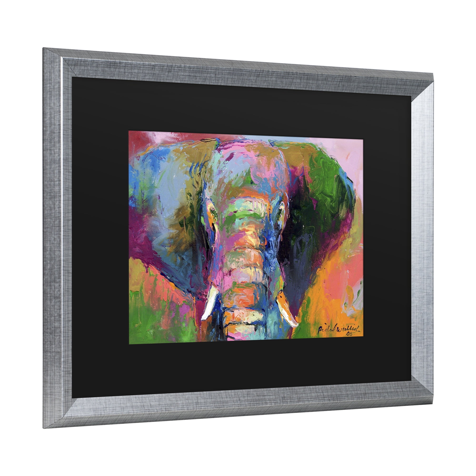 Richard Wallich 'Elephant 2' Matted Framed Art