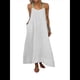 thumbnail image 1 of Vestido de Algodón de Verano para Mujer, Estilo Bohemio, Informal, con Tirantes Finos Ajustables, Espalda Descubierta y Volantes, Corte Holgado y Fluido. L, 1 of 7