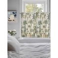 thumbnail image 4 of Tier Curtains 45 Inches Long, Palm Tree Window Treatment Curtain Drapes, Sage Green Tropical Nature Plant Watercolor Window Half Privacy Curtains for Bedroom Bathroom, 42"x45", 2 Panels, 4 of 7