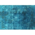 thumbnail image 1 of Ahgly Company Machine Washable Indoor Rectangle Persian Turquoise Blue Bohemian Area Rugs, 4' x 6', 1 of 4
