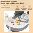 thumbnail image 2 of HAOUUCYIN Baby Swing, Infants Rocker with 5 Swing Speeds, 3 Seat Positions, bluetooth Music, Gray, 2 of 10