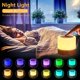 thumbnail image 2 of ZHAOCHENG Luz nocturna, mini lámpara de noche multicolor de 360°, lámpara de noche recargable con brillo ajustable táctil, control remoto, color de grano de madera, 2 of 5