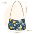 thumbnail image 3 of FORMRS Womens Shoulder Bag with Chain Strap Clutch Purse Cute Tote Handbag, Floral Lemon, 3 of 7