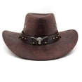 thumbnail image 6 of OJSFQUFP Cowboy Hat for Women and Men with Shapeable Wide Brim Cattleman Western Hats for Cowboys, 6 of 8