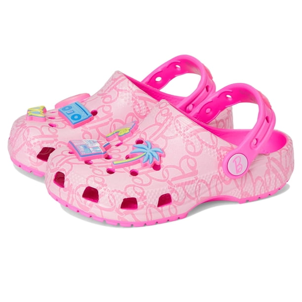 Crocs Clásicos Barbie para Niños (Toddler) Rosados con Charms