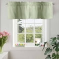 thumbnail image 3 of Valances for Windows Minimalist Sage Green Gradient Rod Pocket Short Curtain for Bathroom Living Room Bedroom Abstract Blurry Stripe Ombre 1 Panel 54x18in, 3 of 9
