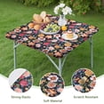 thumbnail image 4 of Pioneer Flower Floral Print Pattern Square Fitted Tablecloth with Elastic Edge,Square Table Cover,Washable Elastic Table Cover for Home Kitchen Party Decor 36"x36", 4 of 6