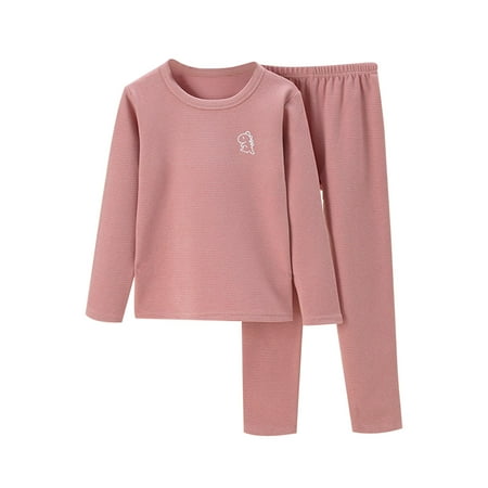 

Ydojg Toddler Pajamas Sleepwear Autumn Winter Children S Warm Underwear Set Plus Baby Big Children S Long Sleeve Boy And Girls Round Neck Home Wear Pajamas For 8-9 Years