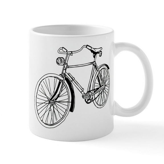 CafePress - Bicycle Mug - 11 oz Ceramic Mug - Novelty Coffee Tea Cup