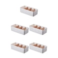 thumbnail image 2 of bedienty Storage Basket Ladder Layered Large Capacity Strong Practicality Wide Application Plastic Storage Box Organizers Storage white Rectangular 5Set, 2 of 6