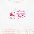 thumbnail image 4 of Inktastic My 1st Valentine's Day with Elephant Girls Baby Dress, 4 of 5