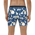 thumbnail image 4 of Salouo cute winter bear Pattern Men's Boxer Briefs, Soft & Breathable Underwear Elastic Waistband Briefs for Men,1-Pack, 4 of 7