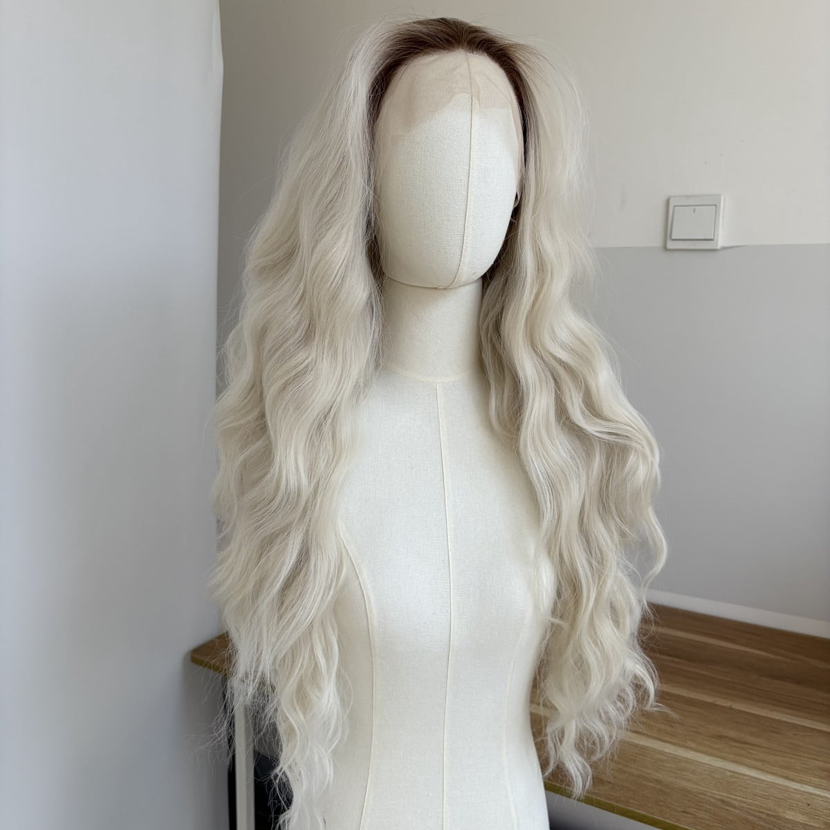 MISSWEN Lace Front Wig 26 inch Long HD Lace Brown Blonde Fashion Heat Safe Fiber Hair
