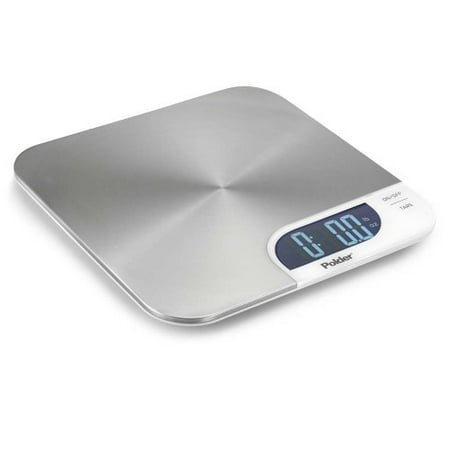 Polder Ksc 345 90 Stainless Steel Kitchen Scale 11 Pound White