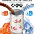 thumbnail image 3 of Floral 30oz Handheld Travel Tumbler with Handle – Double Wall Stainless Steel Insulated Cup, Flip Straw Lid, Leak-Proof & BPA-Free, Durable Hot & Cold Drink Mug,Thanksgiving, Xmas, Spring ,Flower, 3 of 6