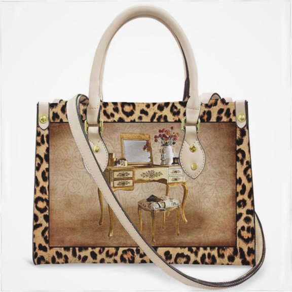 Leopard High Heels Cross Body Bags For Women Small Leather Female Handbags Fashion Top-Handle Totes