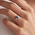 thumbnail image 3 of Marquise Cut Blue Sapphire Diamond Proposal Ring in 14k Yellow Gold Vermeil - Vintage Style Wedding Ring For Womens, 3 of 6