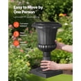 thumbnail image 5 of Plastic Urn Planters, 9.8 x 16.5 Inch, 2 Pack Black Classic Flower Pots Front Porch Planters, Indoor & Outdoor Vase for Wedding, Party, Event, Home, Stage, Garden, Balcony, Patio Decoration, 5 of 7