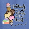 thumbnail image 2 of Teaching is a Work of Heart Pop Culture Men's Graphic T-Shirt, Vintage Heather Blue, Small, 2 of 4