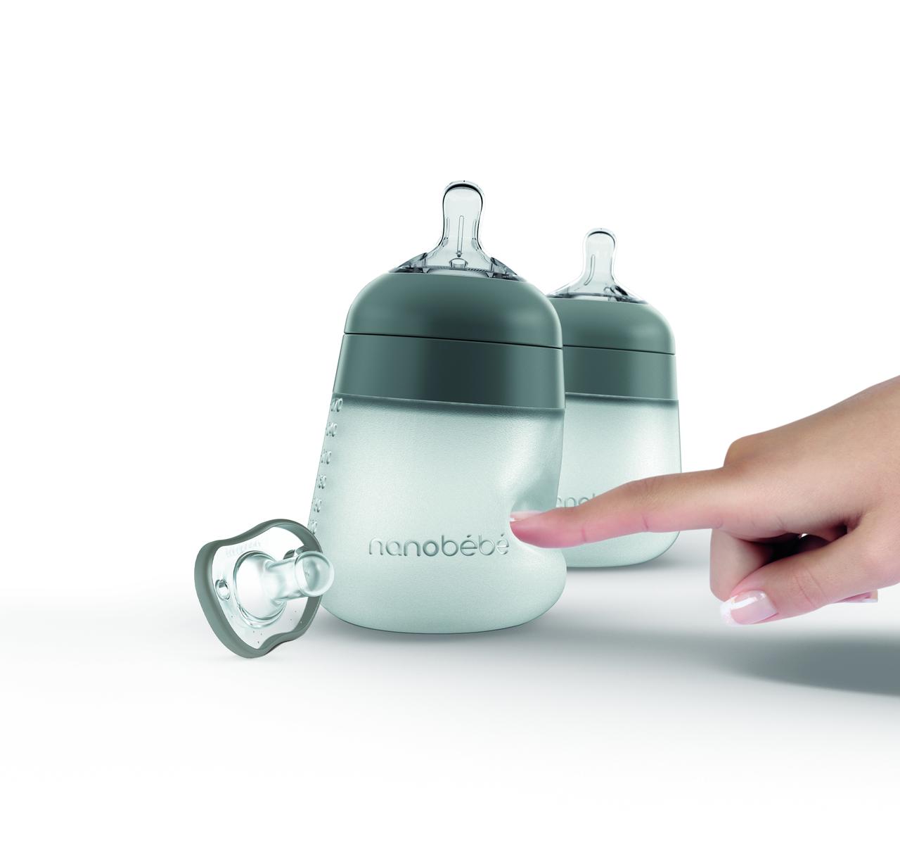 Nanobébé 2 Pack Flexy Silicone Baby Bottles with Pacifier photo 6