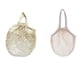 thumbnail image 2 of Yuarrent Bolsas de malla de algodón para comestibles, bolsa de red de malla sostenible duradera y lavable, reutilizable Almacenamiento y organización del hogar estilo largo, 2 of 6
