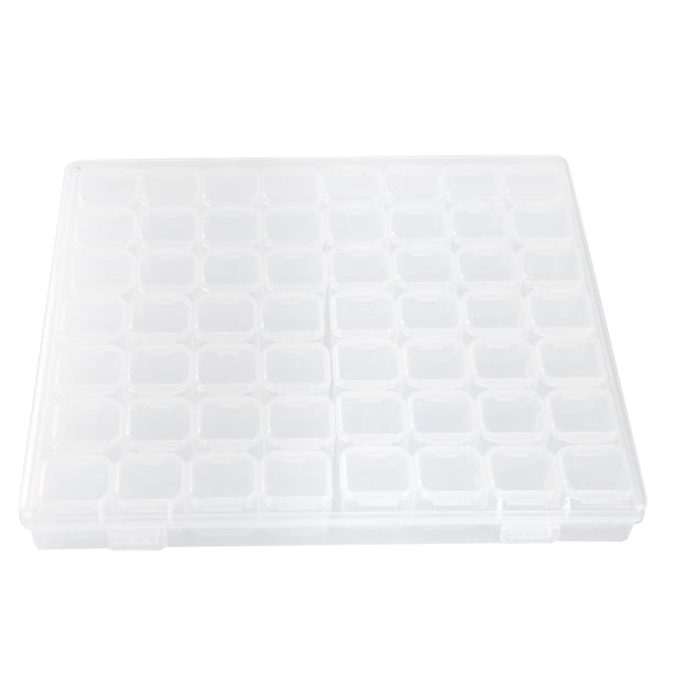 Caja Organizadora De Almacenamiento De Diamantes De Imitación Para Decoración De Accesorios De Decoración De Uñas De Plástico Con 56 Ranuras Sweethay CE002707-00