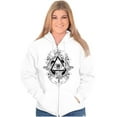 thumbnail image 3 of Triangle Eye Wheel Symbolic Spirit Zip Up Hoodie Men's Women's Brisco Brands L, 3 of 6