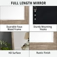 thumbnail image 5 of Farmhouse Mirror, Rustic Mirror, 65"LX32"W Full length Mirror, Faux Wood Mirror, Large Mirror, Floor Mirror for Home, Standing Mirror for Bedroom, Mirrors Wall Mirror by Naomi Home - Natural, 5 of 7