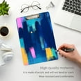 thumbnail image 5 of ALAZA Plastic Clipboard A4 Letter Size Decorative Clipboards for Students Women Men 9" x 12.5" Blue Tie Dye Stripes, 5 of 6