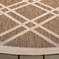 thumbnail image 3 of Safavieh Courtyard Jasper Geometric Indoor/Outdoor Area Rug, Brown/Bone, 7'10" x 7'10" Round, 3 of 9