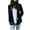 Black, variant on Cavosen Women's Knit Sweaters Short Length Cardigan with Pocket Long Sleeve Stretch Open Front Outerwear Coats
