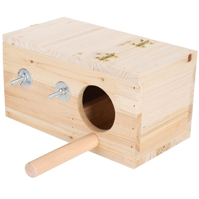Caja de cría de pájaros, caja nido de madera, casa, jaula incubadora cálida, suministros para mascotas