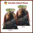 thumbnail image 2 of Fuzoiu Daisy Sleeping Sloth Print Christmas Gift Bag,Burlap Gift Bag with Drawstring Closure & Hang Tag,Perfect for Holidays, Birthdays, and Special Occasions-Medium, 2 of 7
