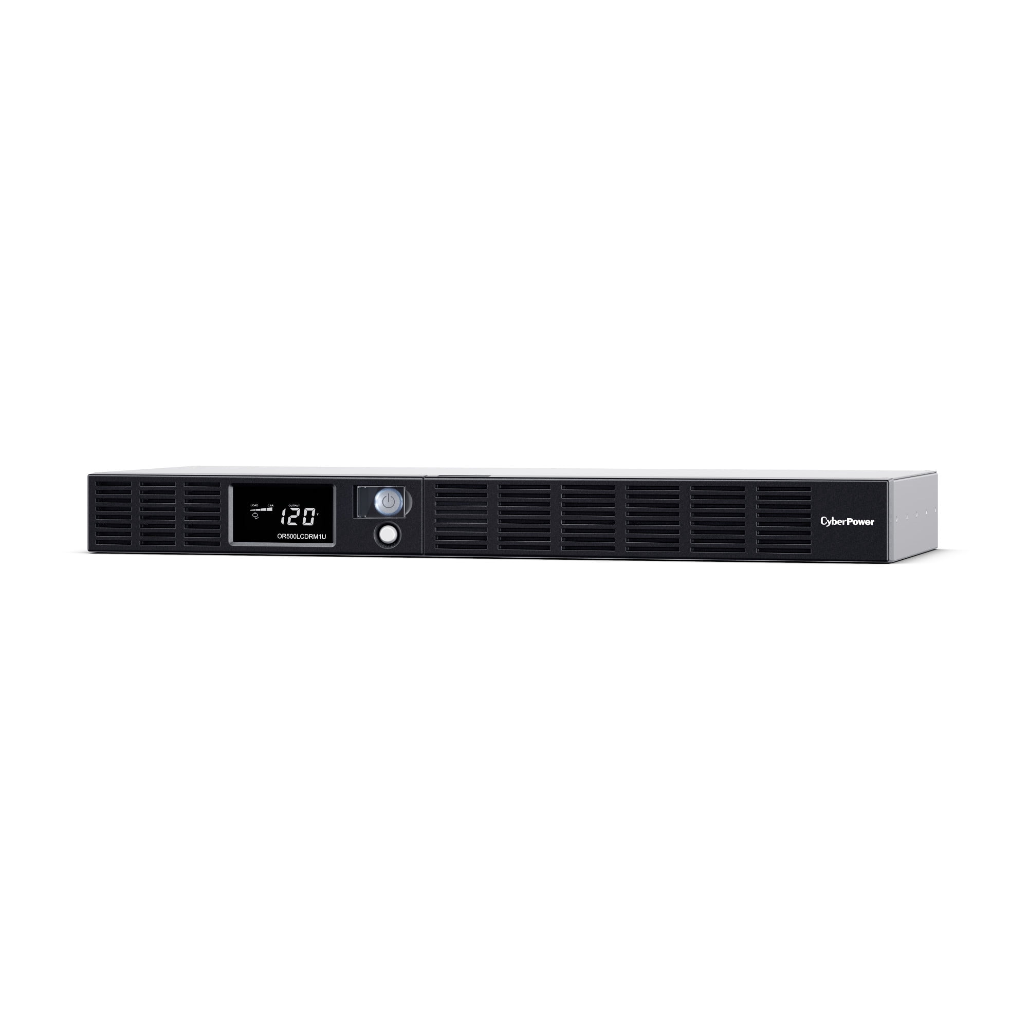 CyberPower OR500LCDRM1U Rackmount UPS, 500VA/300W, 120V, 6 Outlets, LCD Display, AVR, 10 ft Cord