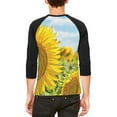 thumbnail image 2 of Sunflower Fields Mens Raglan T Shirt White-Black SM, 2 of 2