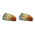 thumbnail image 2 of Qarigey Diademas de ganchillo Banda para la cabeza deportiva Tie-dye Banda para el sudor Estampado Accesorios para peinados Mujeres Hombres para Type9 NO9 Qarigey CBP275070, 2 of 6