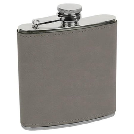 

Erie 216 FSK619 6 oz Leatherette Wrapped Stainless Steel Flask - Gray