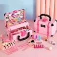 thumbnail image 5 of 1 juego de maquillaje para niños, juego de juguetes cosméticos seguros para niñas, juguetes para jugar, 5 of 5