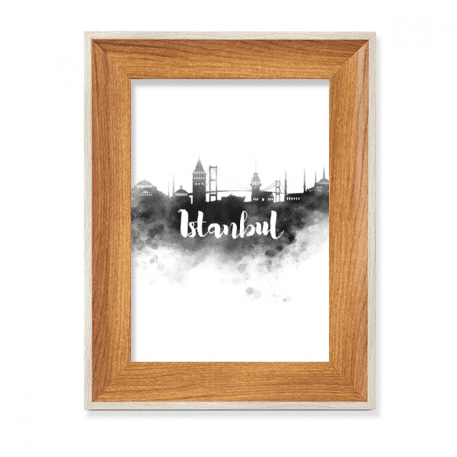 Istanbul Turkey Landmark Ink City Painting Desktop Wooden Photo Frame Display Picture Art Painting Multiple Sets