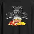 thumbnail image 3 of Instant Message - Boy Dinner - Men's Long Sleeve T-Shirt, 3 of 6