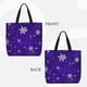 thumbnail image 2 of Easygdp Dark Purple Snowflakes Bolsa Tote para Mujer, Bolso de Hombro para Trabajo, Playa, Viajes, Compras y Supermercado, 2 of 7