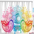 thumbnail image 1 of Rideau de Douche Wave - Design Arc-en-Ciel Coloré avec Bords Mousseux, 1 of 4