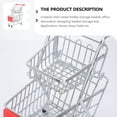 thumbnail image 5 of QUMIIRITY food basket Mini Cart Storage Basket Red Iron for General Users 1Set, 5 of 5