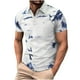 thumbnail image 2 of pstuiky camisetas de hombre, Blusa de manga corta con cuello vuelto, versátil, con botones y bloques de color, a la moda para hombre camisas casuales para hombre xxxl, 2 of 5