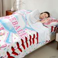 thumbnail image 4 of Erosebridal Girls Baseball Twin Sheet Sets,Kids Ball Sport Theme Bedding 3-Piece, 4 of 5