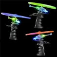 thumbnail image 3 of Kicko 2-Pack Flying Light-Up Ripcord Helicopter - Night Glow, Outdoor Play, Party Favor, 3 of 7