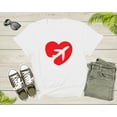 thumbnail image 4 of Flying Plane Airplane Aircraft Airliner Jet Love Red Heart T-Shirt Plane Lover Gift T Shirt for Men Women Kids Boys Girls Graphic Tshirt, 4 of 7