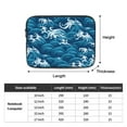 thumbnail image 4 of LNWH Blue Waves Sea Pattern Laptop Sleeve, Notebook Computer Pocket Tablet Briefcase Carrying Bag, 13 inch Laptop Case, 4 of 8